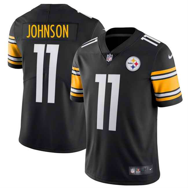 Men's Pittsburgh Steelers #11 Brandon Johnson Black 2025 Vapor Untouchable Stitched Football Jersey